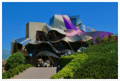 Frank Gehry-designed hotel at winery, Elciego, Spain